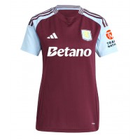 Camiseta Aston Villa Primera Equipación Replica 2024-25 para mujer mangas cortas